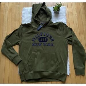 Tommy Hilfiger Men's Olive Green Hoodie Sweatshirt